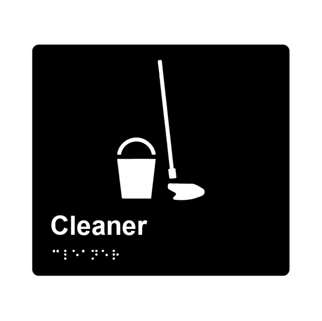 L1069 Cleaner Braille Sign 200x180mm