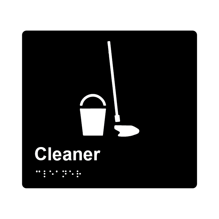 L1069 Cleaner Braille Sign 200x180mm