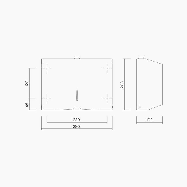 P0214 Compact Paper Towel Dispenser SSS