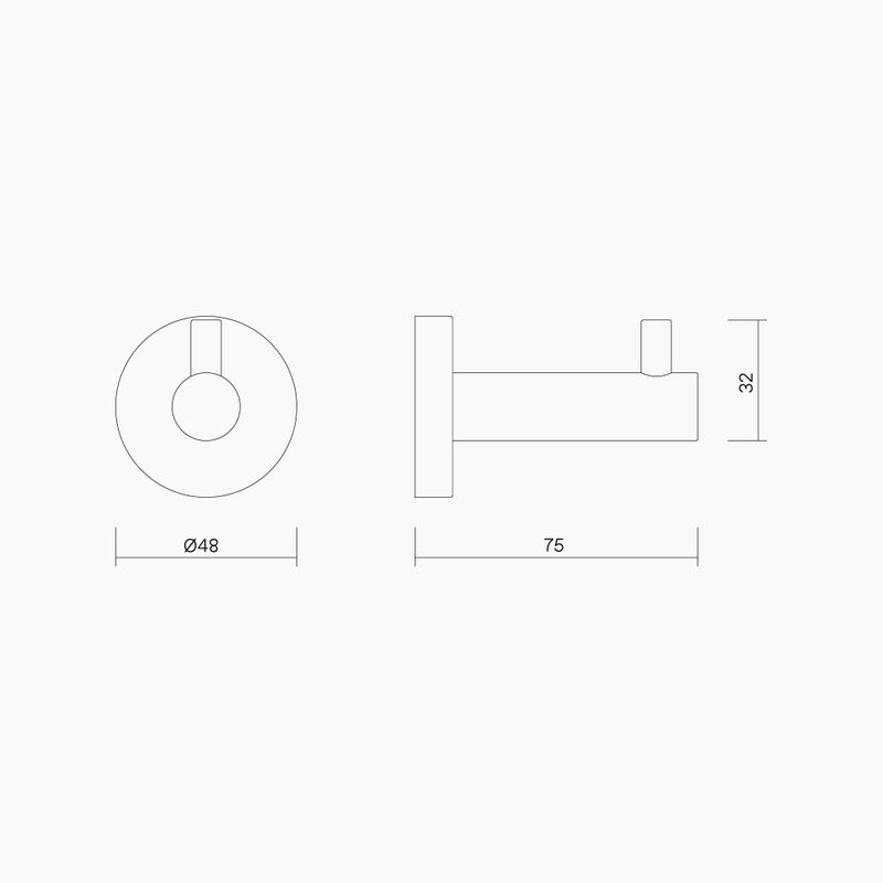 P0746 Dual Fix Robe Hook PSS