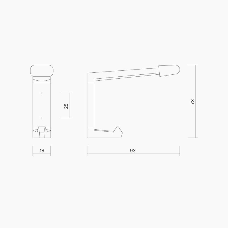 P0805 Concealed Fix Coat Hook