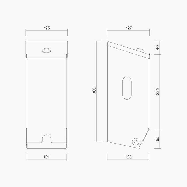 Double Toilet Roll Dispenser Surface Mounted SSS