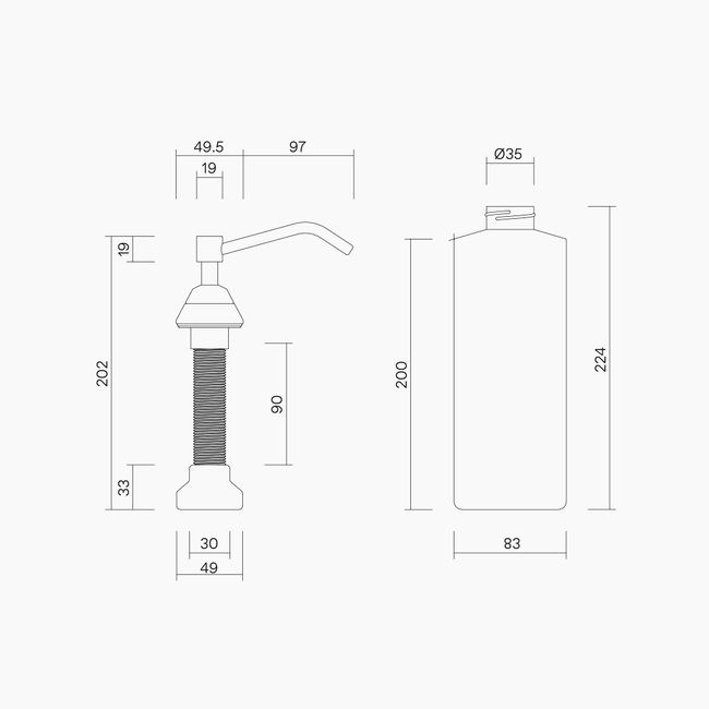 P0106 Lavatory Mounted Soap Dispenser