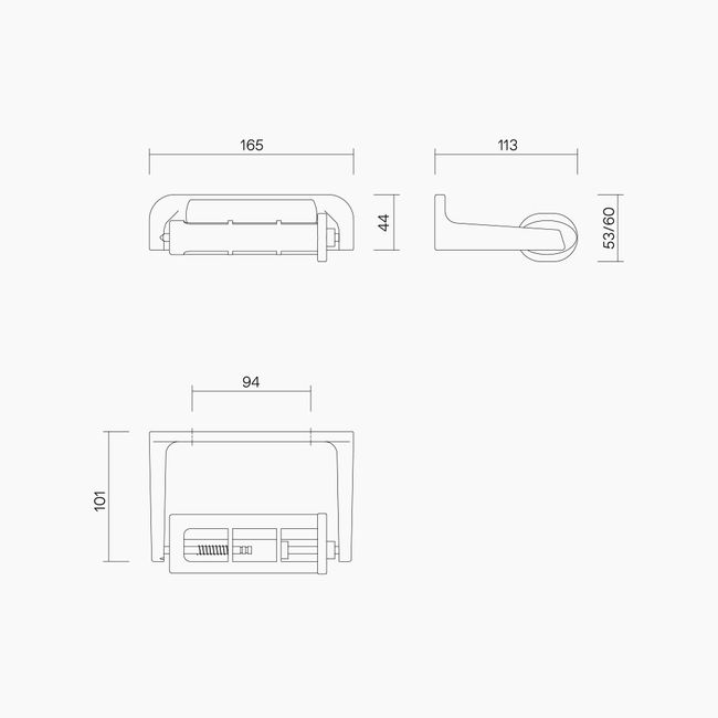 P6200 Toilet Roll Holder Restricted Feed