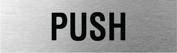 L4001 Push Sign 200x60mm SSS