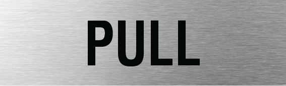 L4002 Pull Sign 200x60mm SSS