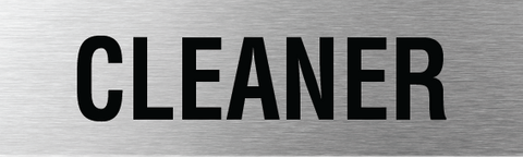 Cleaner Sign 200x60mm SSS