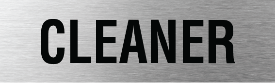 Cleaner Sign 200x60mm SSS