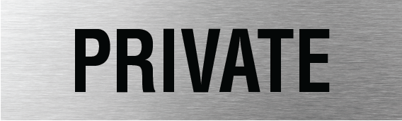 L010 Private Sign 200x60mm SSS