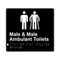 L1071 Male & Male Ambulant Toilets Braille Sign 200x180mm