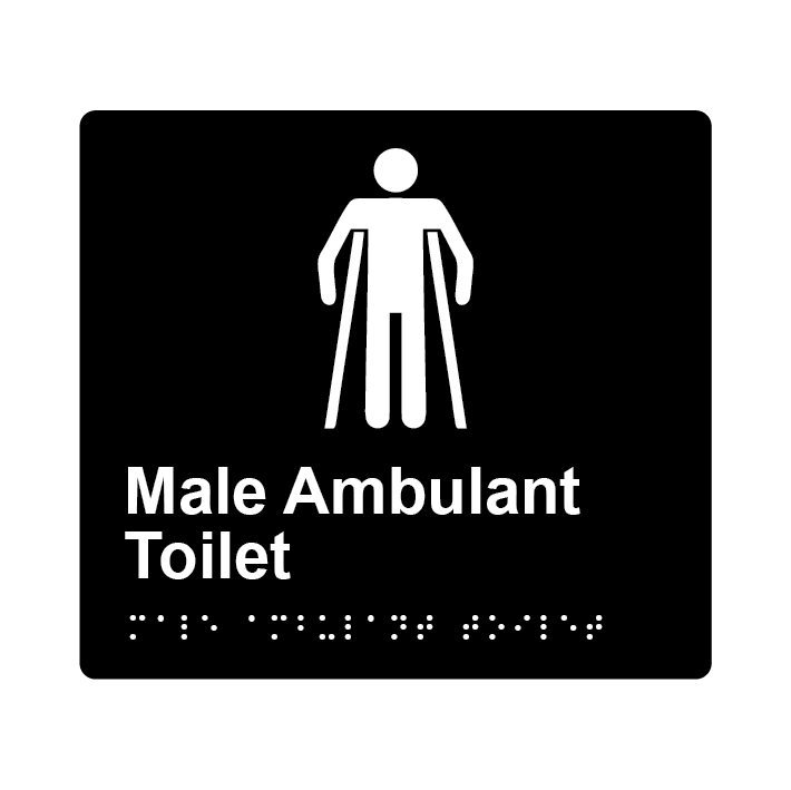 L1016 Male Ambulant Toilet Braille Sign 200x180mm