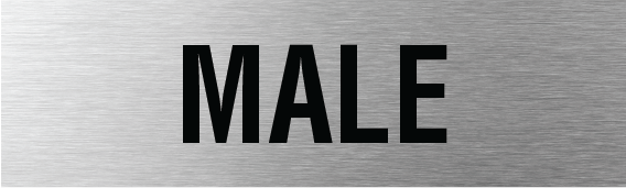 L2002 Male Sign 200x60mm SSS