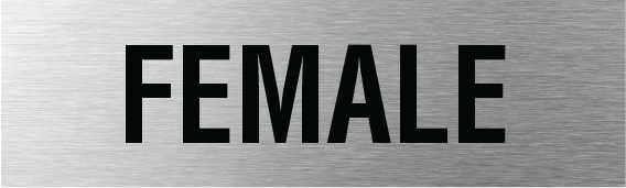 Female Sign 200x60mm SSS