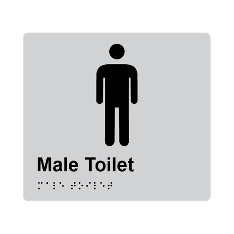 L1001 Male Toilet Braille Sign 200x180mm