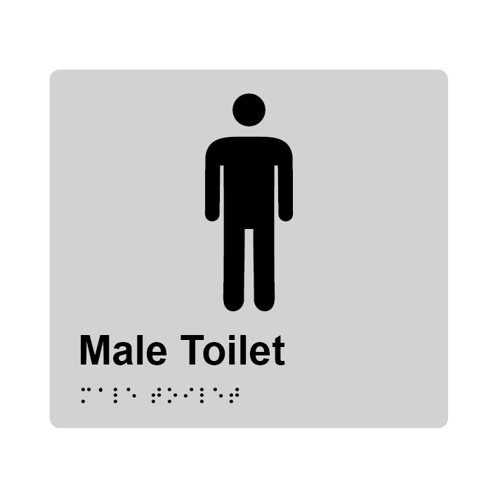 L1001 Male Toilet Braille Sign 200x180mm