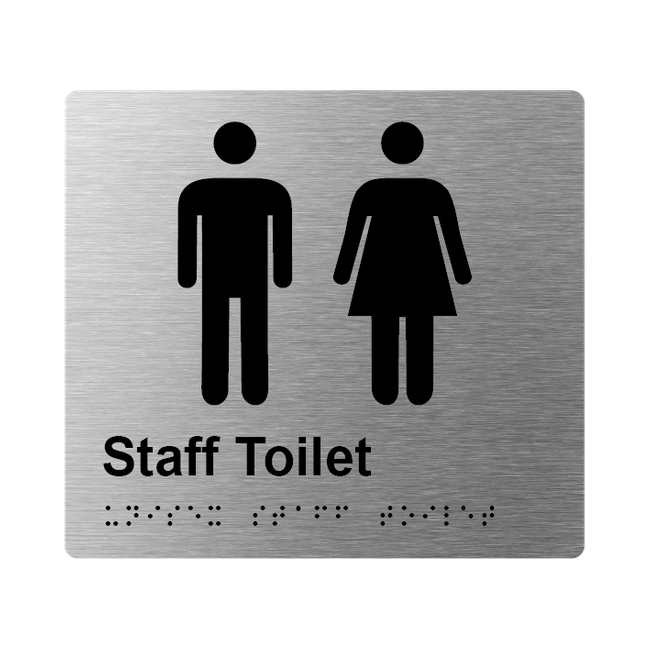 L1048 Staff Toilet Braille Sign 200x180mm