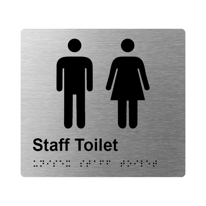 L1048 Staff Toilet Braille Sign 200x180mm