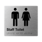 L1048 Staff Toilet Braille Sign 200x180mm