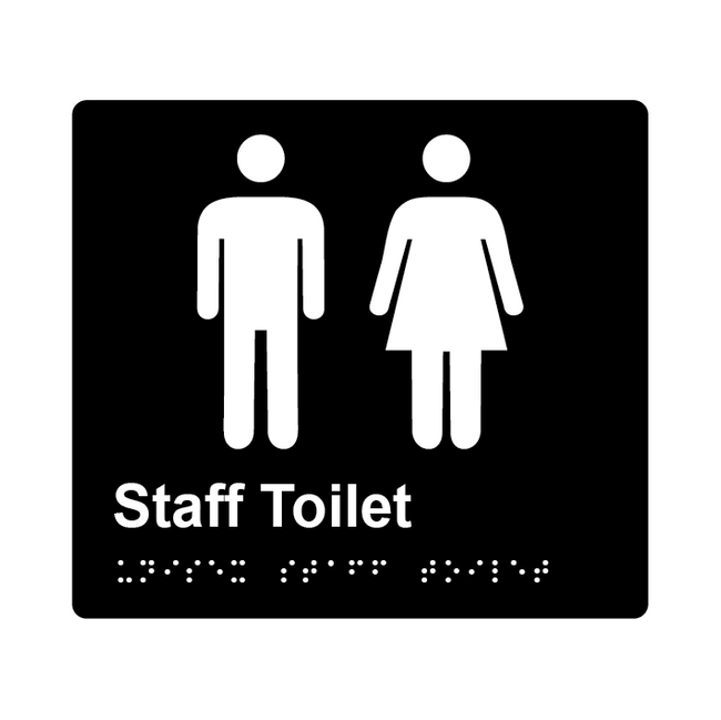 L1048 Staff Toilet Braille Sign 200x180mm
