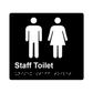 L1048 Staff Toilet Braille Sign 200x180mm