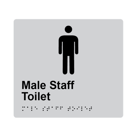 L1052 Male Staff Toilet Braille Sign 200x180mm
