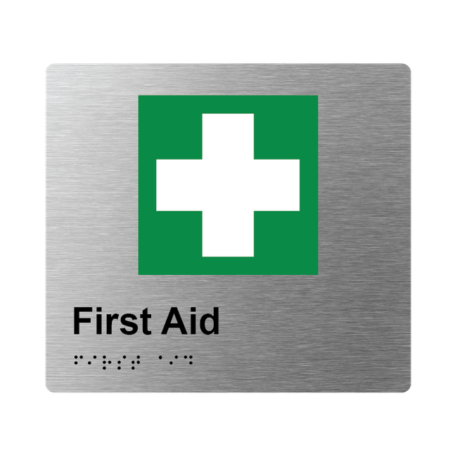 L1068 First Aid Braille Sign 200x180mm
