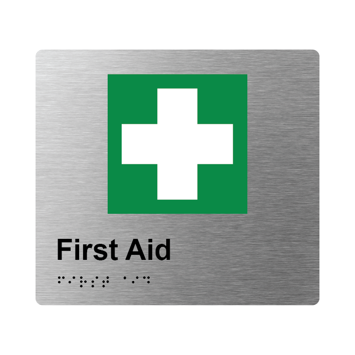 L1068 First Aid Braille Sign 200x180mm