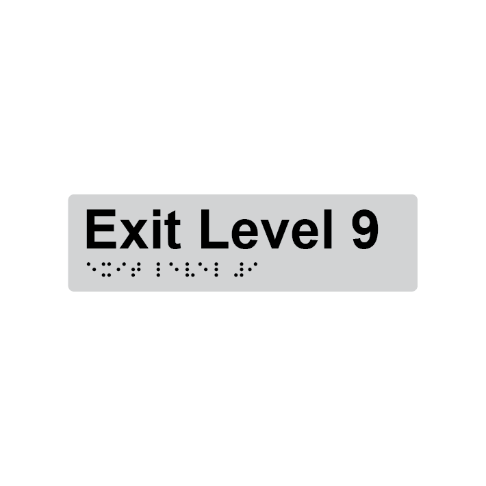 L5009 Exit Level 9 Braille Sign 180x50mm