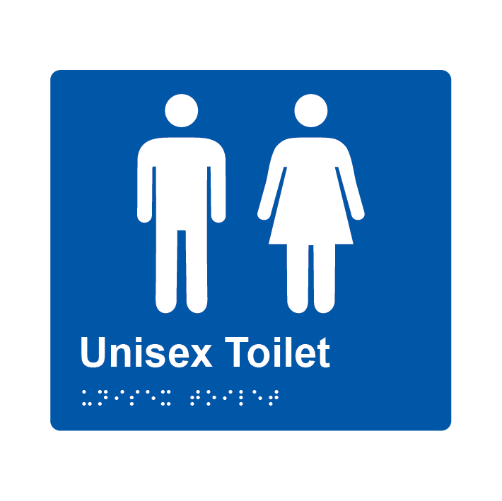 L1006 Unisex Toilet Braille Sign 200x180mm