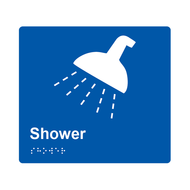 L1007 Shower Braille Sign 200x180mm