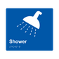L1007 Shower Braille Sign 200x180mm