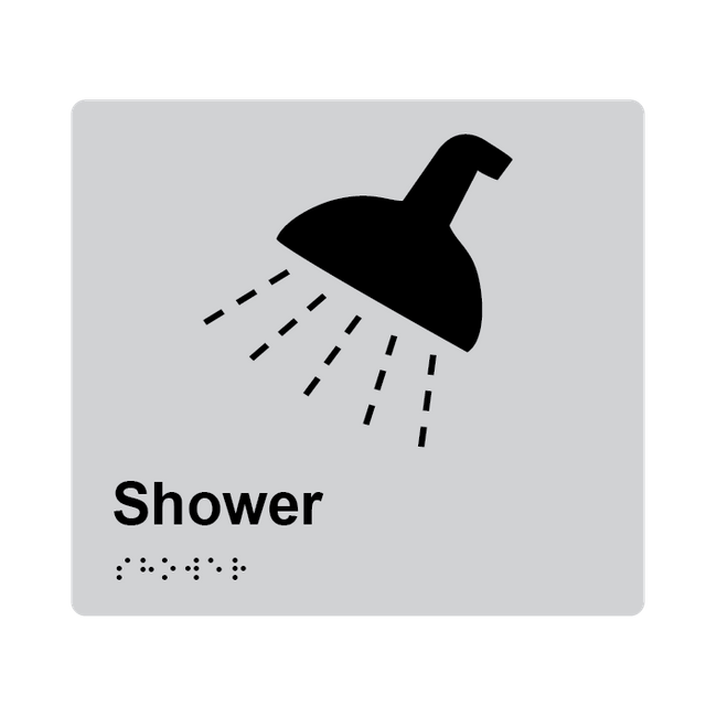 L1007 Shower Braille Sign 200x180mm