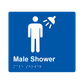 L1034 Male Shower Braille Sign 200x180mm
