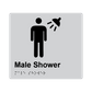 L1034 Male Shower Braille Sign 200x180mm
