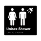 L1039 Unisex Shower Braille Sign 200x180mm
