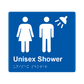 L1039 Unisex Shower Braille Sign 200x180mm