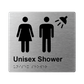 L1039 Unisex Shower Braille Sign 200x180mm