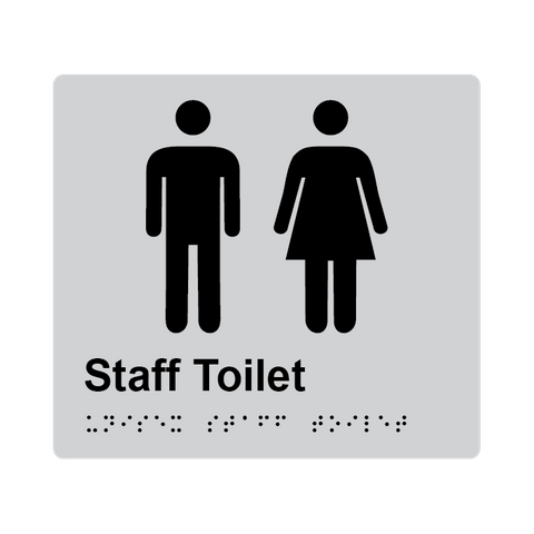 L1048 Staff Toilet Braille Sign 200x180mm