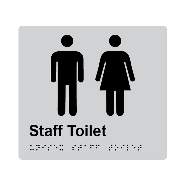 L1048 Staff Toilet Braille Sign 200x180mm