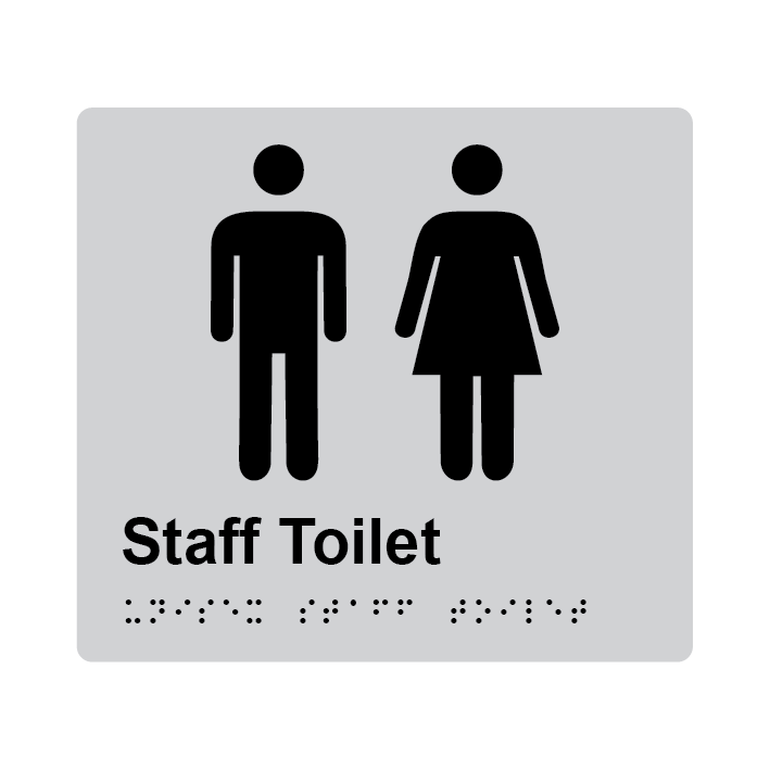 L1048 Staff Toilet Braille Sign 200x180mm