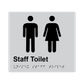 L1048 Staff Toilet Braille Sign 200x180mm
