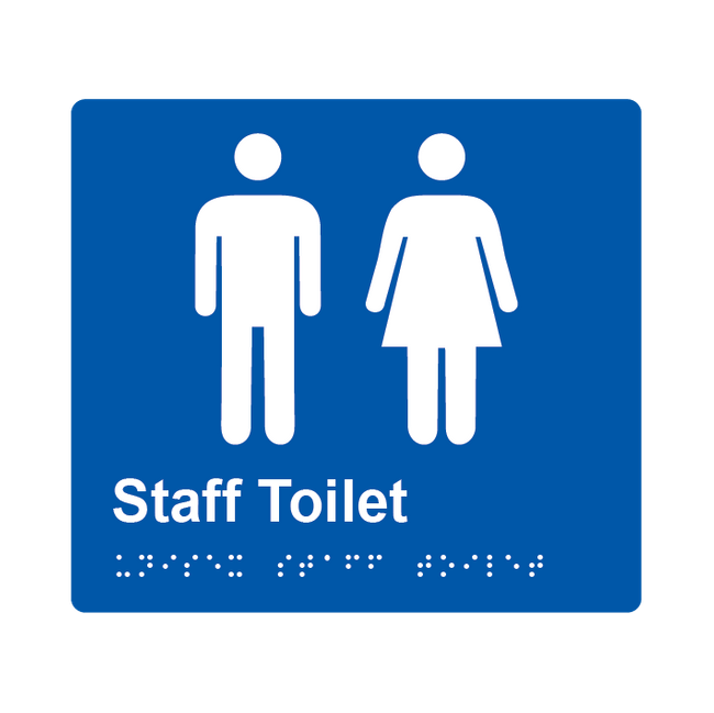 L1048 Staff Toilet Braille Sign 200x180mm