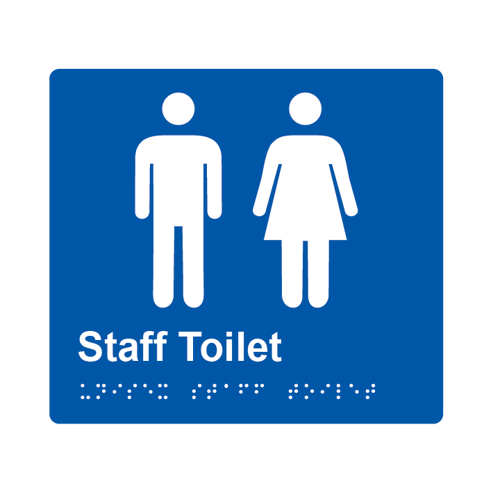 L1048 Staff Toilet Braille Sign 200x180mm