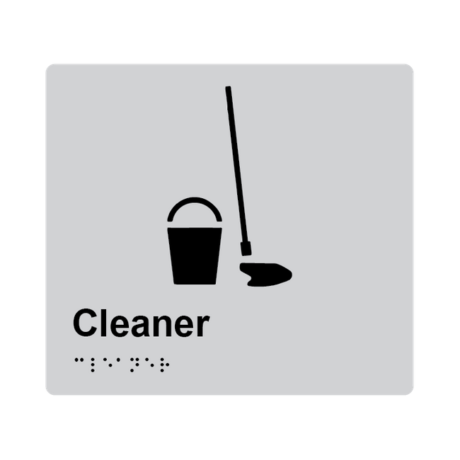 L1069 Cleaner Braille Sign 200x180mm