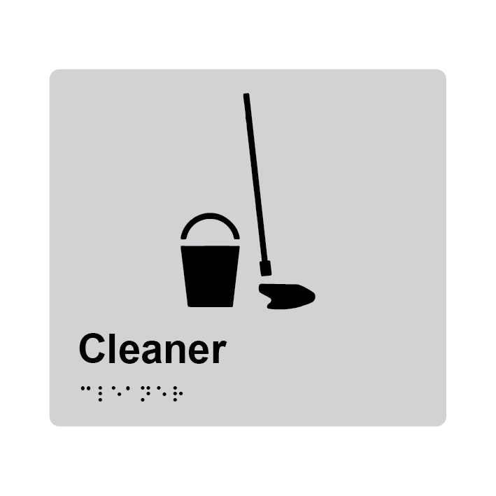 L1069 Cleaner Braille Sign 200x180mm