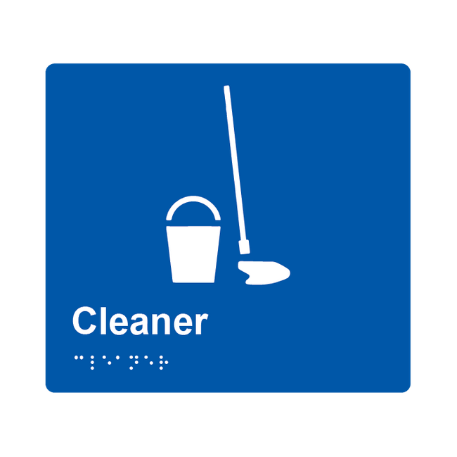 L1069 Cleaner Braille Sign 200x180mm