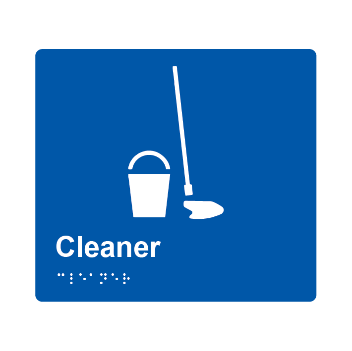 L1069 Cleaner Braille Sign 200x180mm