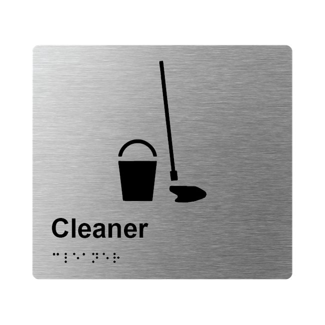 L1069 Cleaner Braille Sign 200x180mm