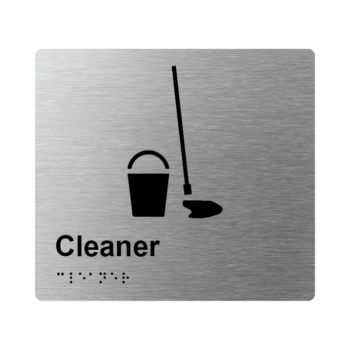 L1069 Cleaner Braille Sign 200x180mm