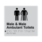 L1071 Male & Male Ambulant Toilets Braille Sign 200x180mm
